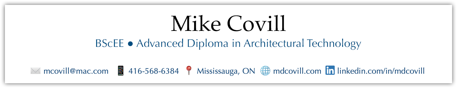 Page Header, Mike Covill